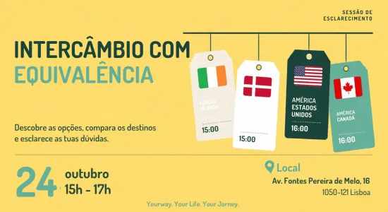 Evento sobre Intercâmbio com Equivalência na Irlanda, Dinamarca, Estados Unidos e Canadá